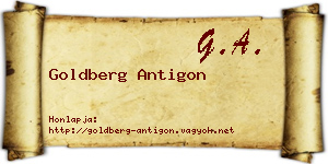 Goldberg Antigon névjegykártya